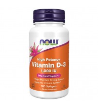 Вітамін D3 Now Foods Vitamin D-3 High Potency 1000 IU 180caps